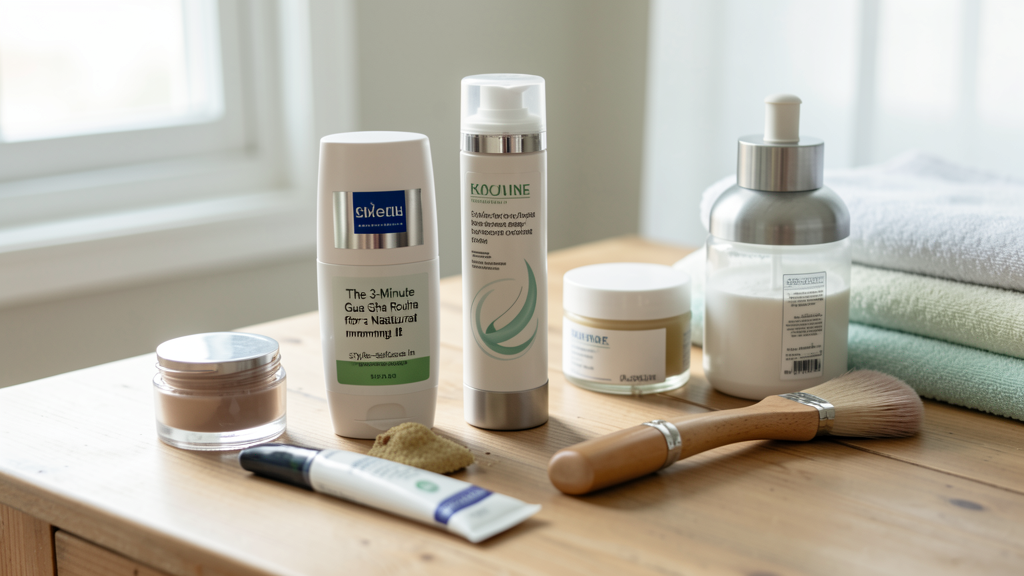 Editorial image illustrating The 3-Minute Gua Sha Routine for a Natural Morning Lift